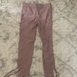 Long rose gold pants